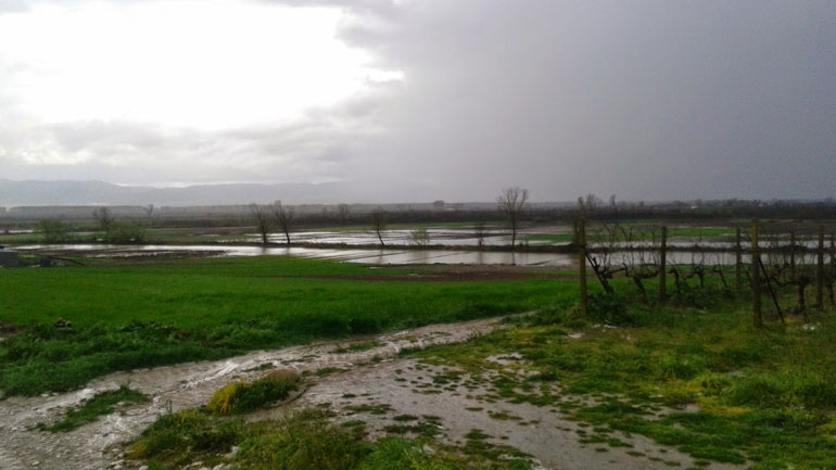 Σέρρες: Υπερχείλισε ανάχωμα στον δήμο Βισαλτίας